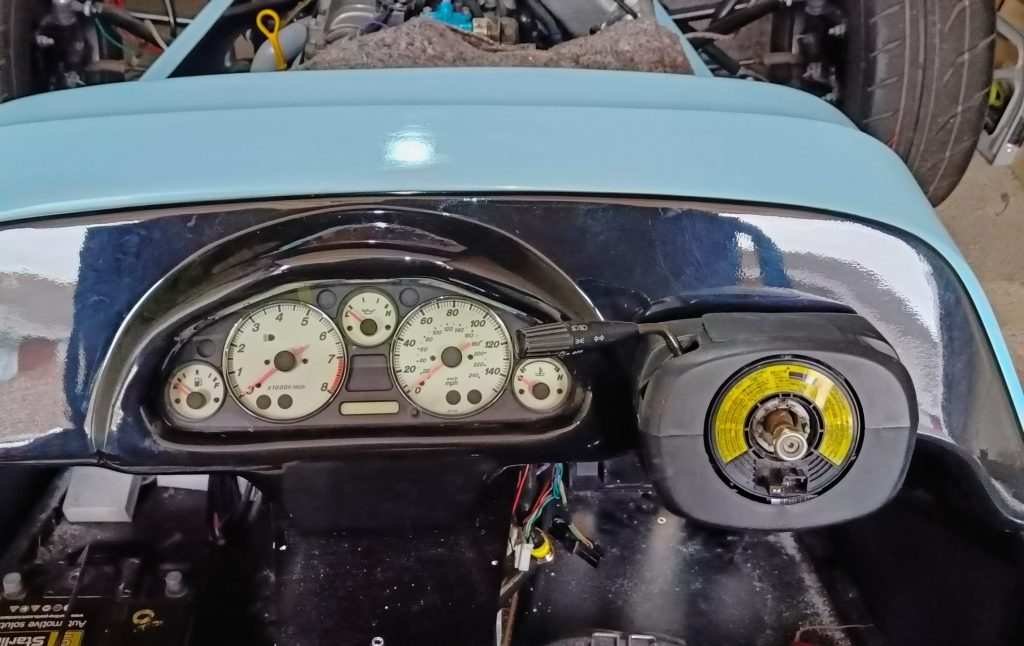 Image of dash panel trial fit.